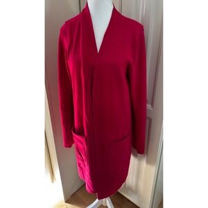 Carolina Belle Montreal Pink‎ Open Front Longline Cardigan Jacket - Size S